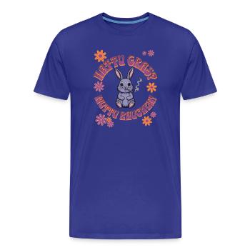 Canabis Rabbit - Hattu Grass? - Men's Premium Organic T-Shirt - royal blue - Front - Damien (186cm)