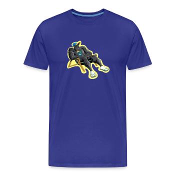 The Warrior's Rest - Men's Premium Organic T-Shirt - royal blue - Front - Damien (186cm)