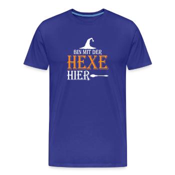 Bin mit der Hexe her - Männer Premium Bio T-Shirt - Königsblau - Vorne - Damien (186cm)