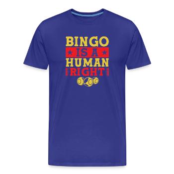 Bingo Game Is A Human Right Bingo - Men's Premium Organic T-Shirt - royal blue - Front - Damien (186cm)