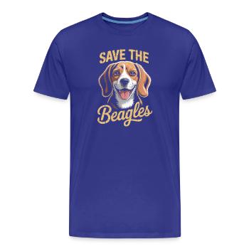 Save the Beagles Rescue Illustration - Männer Premium Bio T-Shirt - Königsblau - Vorne - Damien (186cm)