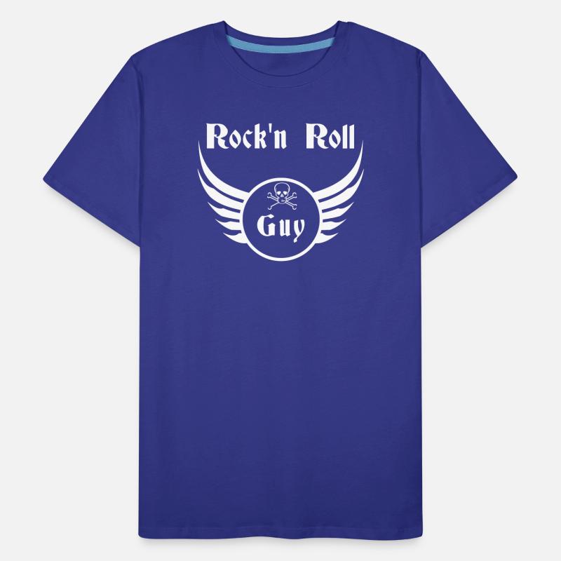 Guy Rock and Roll Ailes de Crâne Blanc T-shirt bio Premium Homme