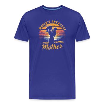 Die größte Mutter der Welt - Männer Premium Bio T-Shirt - Königsblau - Vorne - Damien (186cm)