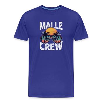 Malle Crew - Men's Premium Organic T-Shirt - royal blue - Front - Damien (186cm)