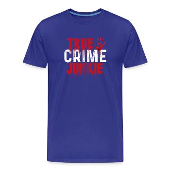 Fan de meurtres et de meurtres et de police scientifique de true crime - T-shirt bio Premium Homme - bleu roi - Devant - Damien (186cm)