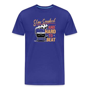 BBQ Grilling Meat Smoking Barbecue - Men's Premium Organic T-Shirt - royal blue - Front - Damien (186cm)