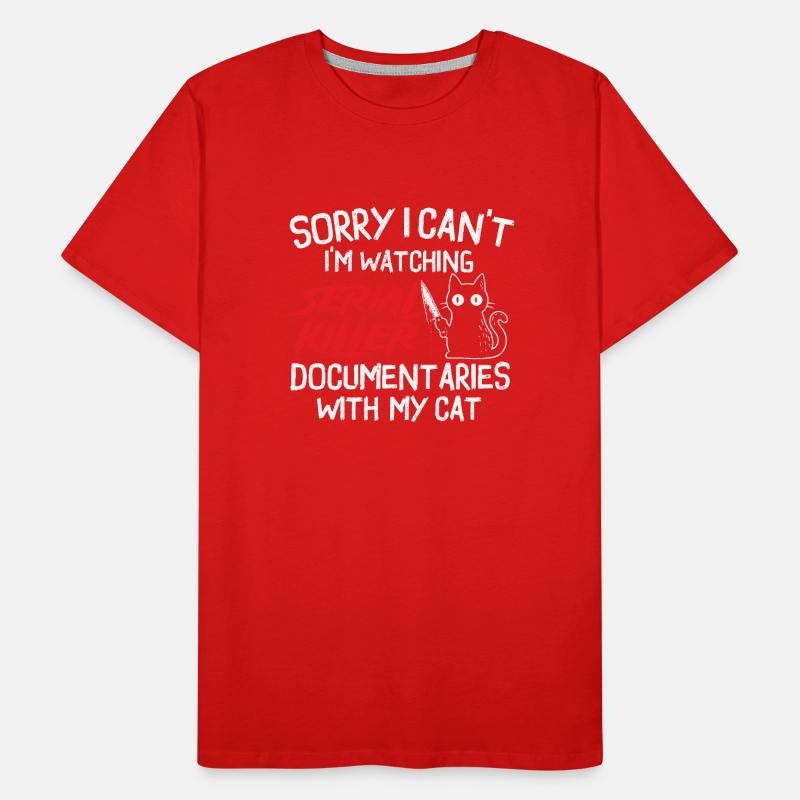 Serial Killer Docs mit Cat schauen Männer Premium Bio T-Shirt