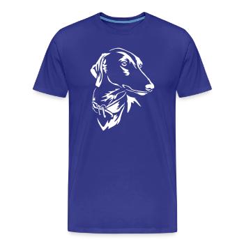 Azawakh Kopf "Black Edition" - Männer Premium Bio T-Shirt - Königsblau - Vorne - Damien (186cm)