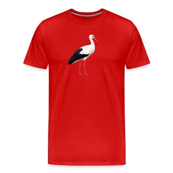 stork - Men's Premium Organic T-Shirt - red - Front - Damien (186cm)