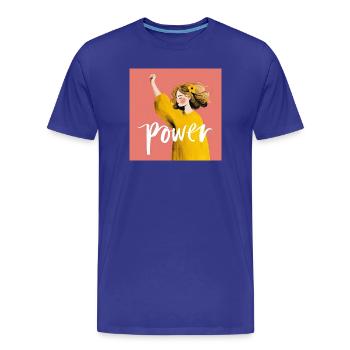 Power Woman Illustration - Men's Premium Organic T-Shirt - royal blue - Front - Damien (186cm)