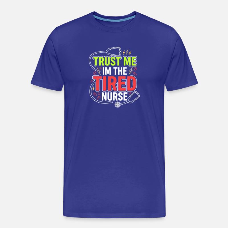 Nachtschicht-krankenschwester, Müde - Männer Premium Bio T-Shirt - Königsblau