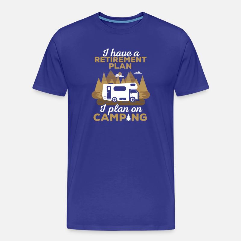 Ruhestands-Campingplan - Männer Premium Bio T-Shirt - Königsblau
