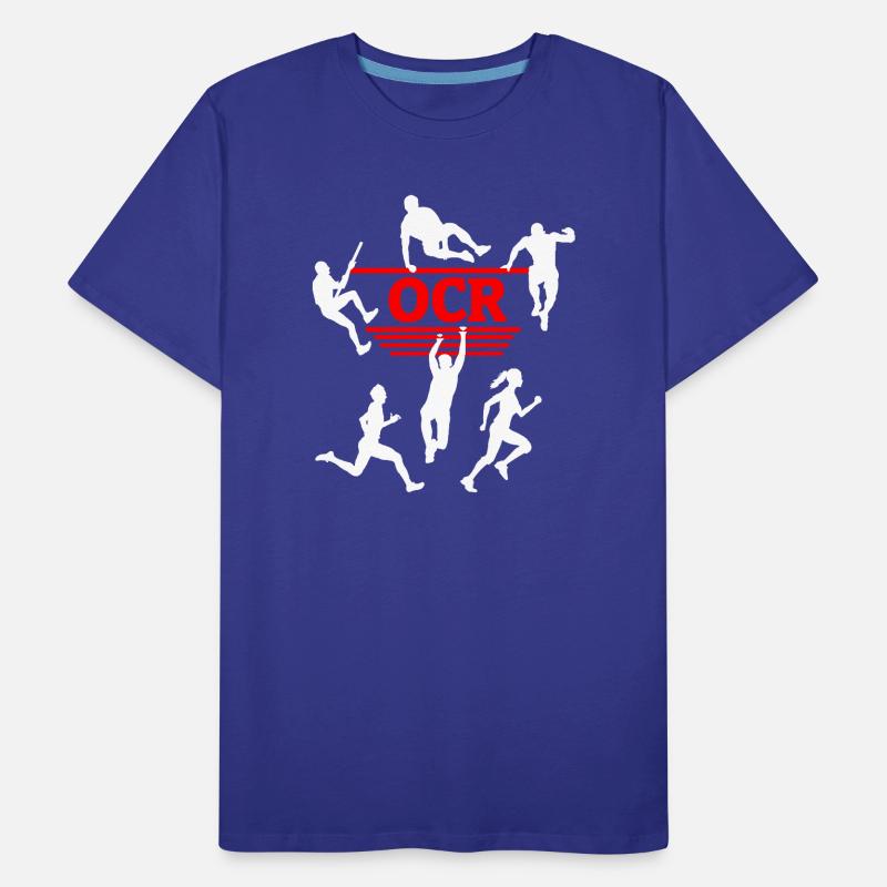 OCR Rouge – Conception de silhouettes d’obstacles T-shirt bio Premium Homme