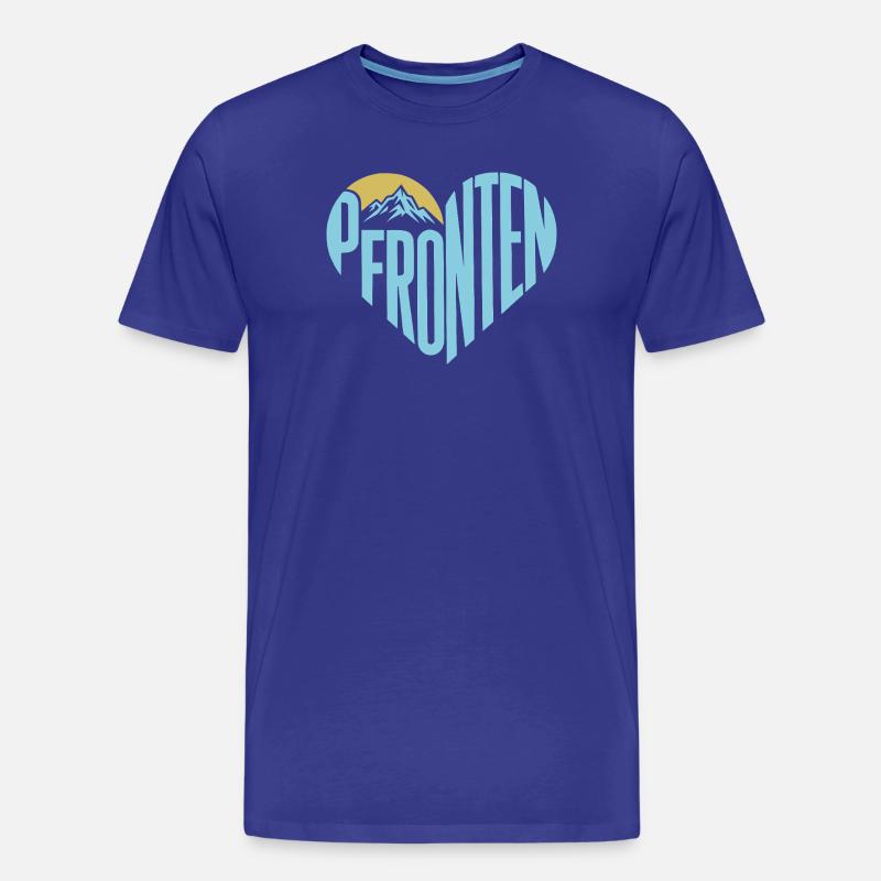 Pfronten Bergherz mit Sonne - Männer Premium Bio T-Shirt - Königsblau