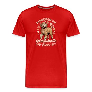 Goldendoodle Dog Breed - Men's Premium Organic T-Shirt - red - Front - Damien (186cm)