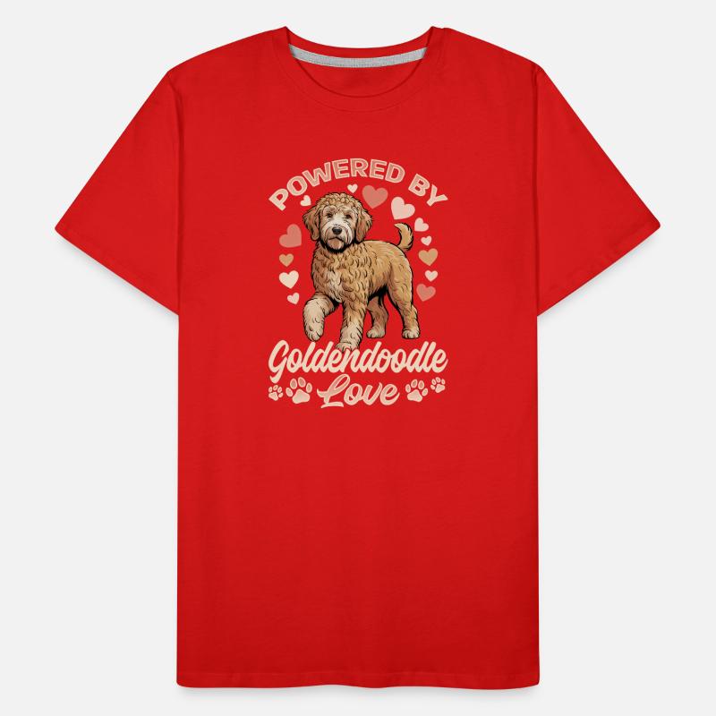 Race de chien Goldendoodle T-shirt bio Premium Homme