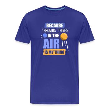 Lancer de disque Lancer de disque Lanceur de disque - T-shirt bio Premium Homme - bleu roi - Devant - Damien (186cm)
