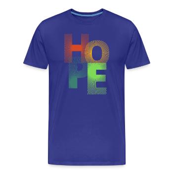 Hope in Colored Rays - Men's Premium Organic T-Shirt - royal blue - Front - Damien (186cm)