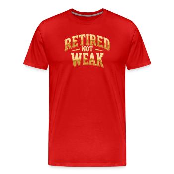 Retraite du bodybuilding pour Gym Men Fitness - T-shirt bio Premium Homme - rouge - Devant - Damien (186cm)