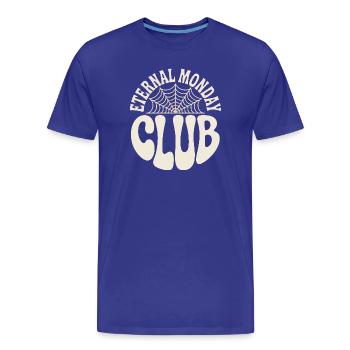 Logo du club du Lundi d’Émeraude - T-shirt bio Premium Homme - bleu roi - Devant - Damien (186cm)