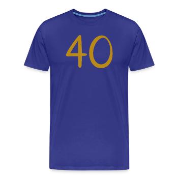 40 - T-shirt bio Premium Homme - bleu roi - Devant - Damien (186cm)