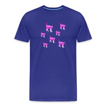 felino - Maglietta ecologica premium da uomo - blue royal - Fronte - Damien (186cm)