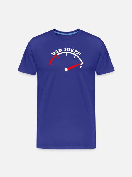 Dad Jokes Meter Tee Design - Men's Premium Organic T-Shirt - royal blue