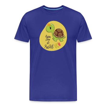 Süße Schildkröte - Männer Premium Bio T-Shirt - Königsblau - Vorne - Damien (186cm)