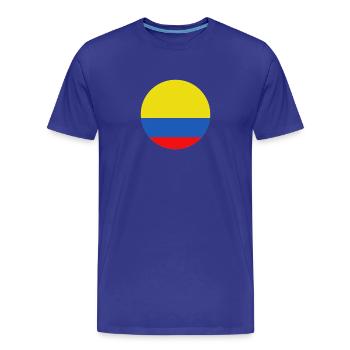 Kolumbien-Runde Flagge - Männer Premium Bio T-Shirt - Königsblau - Vorne - Damien (186cm)