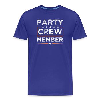 Party Crew - Männer Premium Bio T-Shirt - Königsblau - Vorne - Damien (186cm)