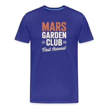 Jardinage du Mars Garden Club : Premier Espace de Récolte - T-shirt bio Premium Homme - bleu roi - Devant - Damien (186cm)