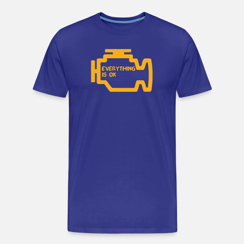 Check Engine Light - Men's Premium Organic T-Shirt - royal blue