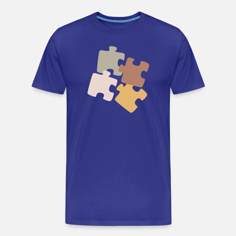 Puzzle Patchwork Vielfalt - Männer Premium Bio T-Shirt - Königsblau