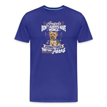 Yorkshire Terrier Yorkshire Race de chien Yorkshire - T-shirt bio Premium Homme - bleu roi - Devant - Damien (186cm)