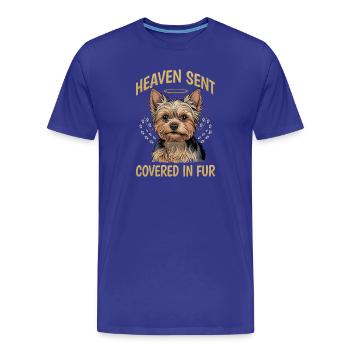 Yorkshire Terrier Yorkshire Race de chien Yorkshire - T-shirt bio Premium Homme - bleu roi - Devant - Damien (186cm)