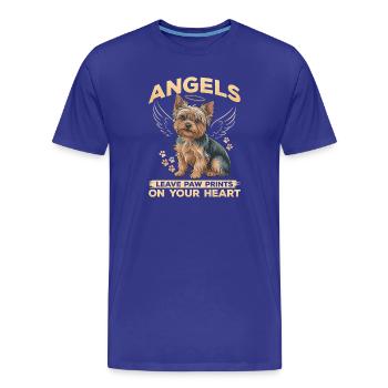 Yorkshire Terrier Yorkshire Race de chien Yorkshire - T-shirt bio Premium Homme - bleu roi - Devant - Damien (186cm)