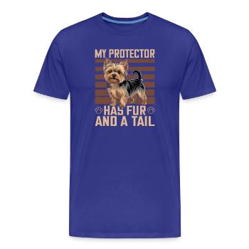 Yorkshire Terrier Yorkshire Race de chien Yorkshire - T-shirt bio Premium Homme - bleu roi - Devant - Damien (186cm)
