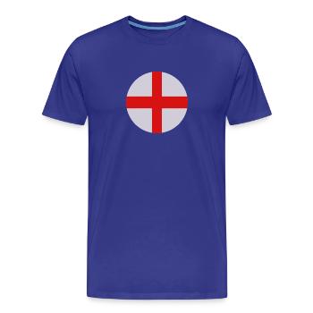 Drapeau rond anglais - T-shirt bio Premium Homme - bleu roi - Devant - Damien (186cm)