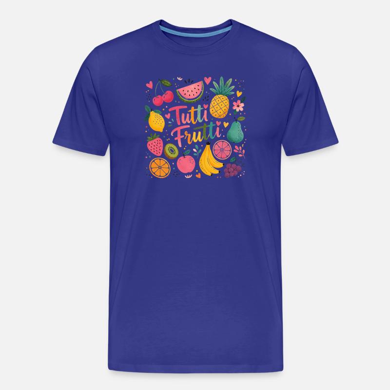 Tutti Frutti Farbexplosion - Männer Premium Bio T-Shirt - Königsblau