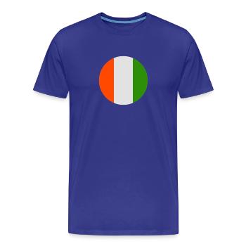 Runde irische Flagge - Männer Premium Bio T-Shirt - Königsblau - Vorne - Damien (186cm)