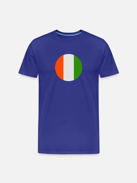 Round Irish flag - Men's Premium Organic T-Shirt - royal blue