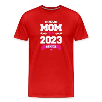 Proud Mom 2023 Senior - T-shirt bio Premium Homme - rouge - Devant - Damien (186cm)