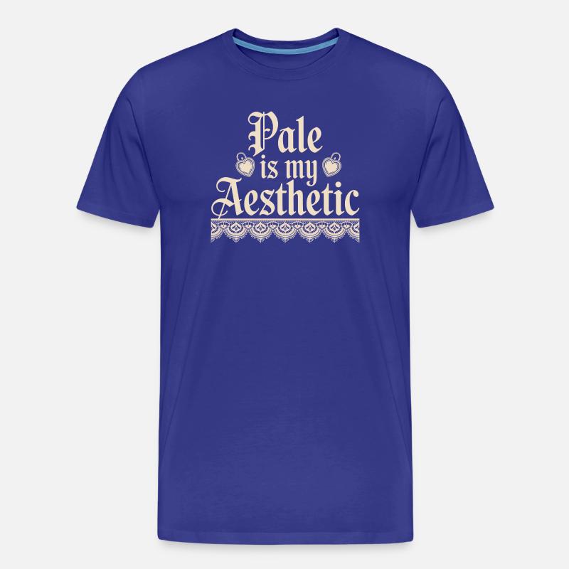Blasse ästhetische Spitzentypografie - Männer Premium Bio T-Shirt - Königsblau