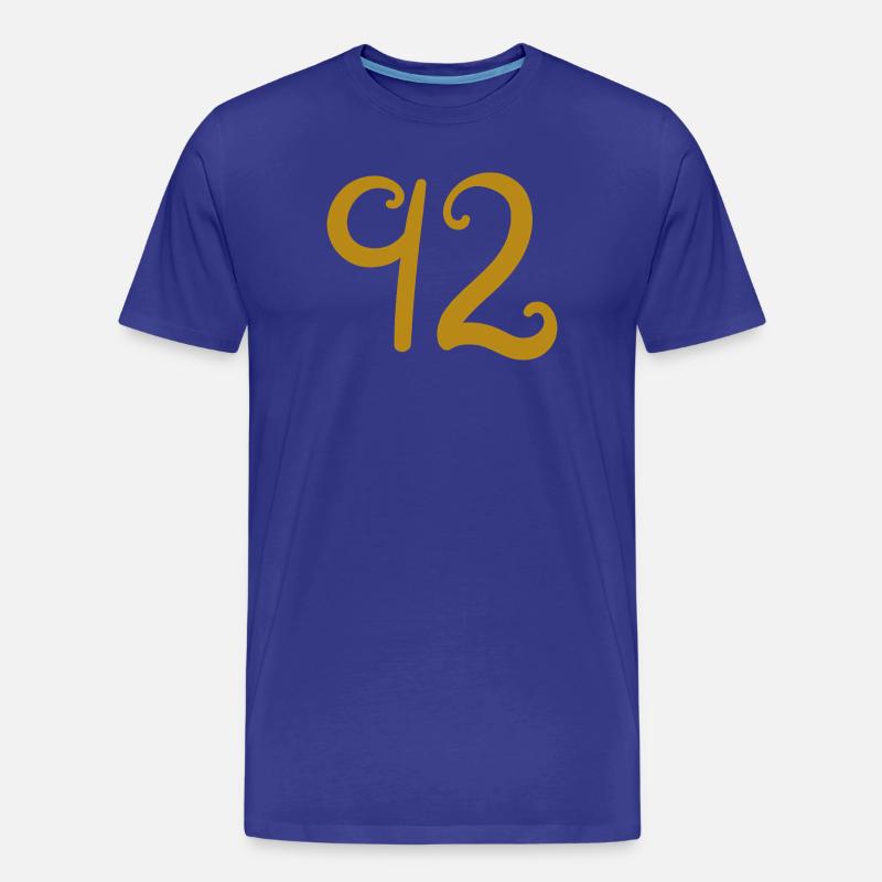 92 - Männer Premium Bio T-Shirt - Königsblau