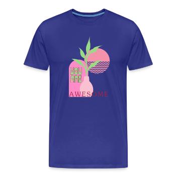 Tu es incroyable - T-shirt bio Premium Homme - bleu roi - Devant - Damien (186cm)