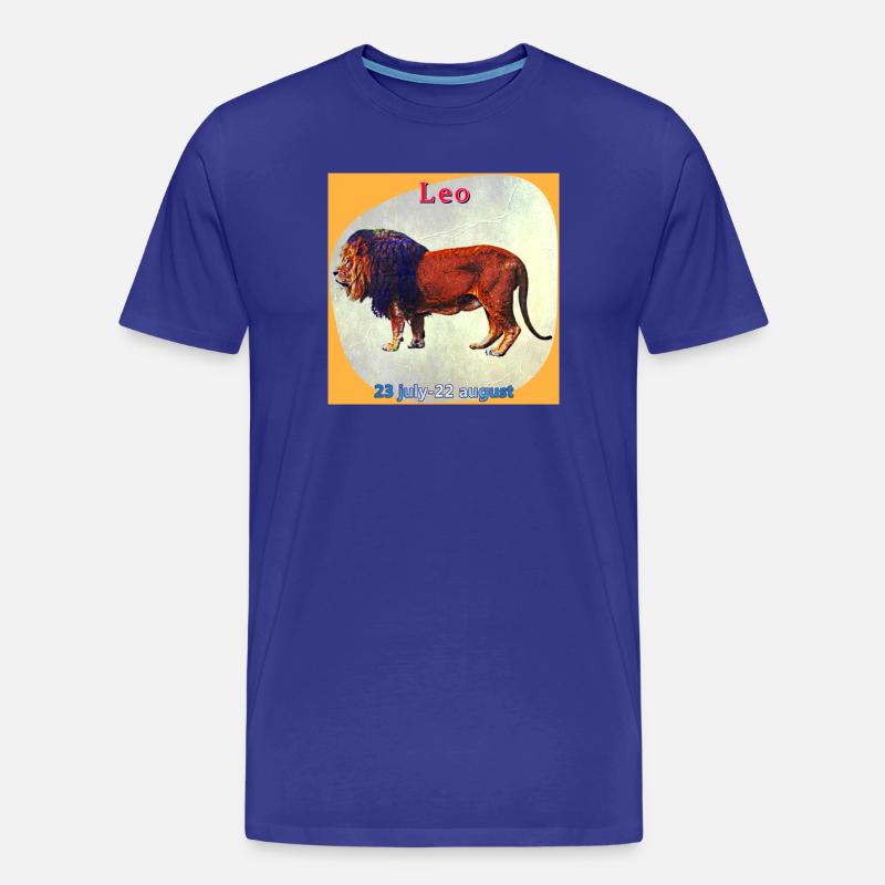 Löwe - Männer Premium Bio T-Shirt - Königsblau