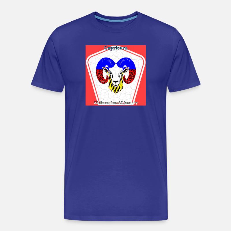 Steinbock - Männer Premium Bio T-Shirt - Königsblau