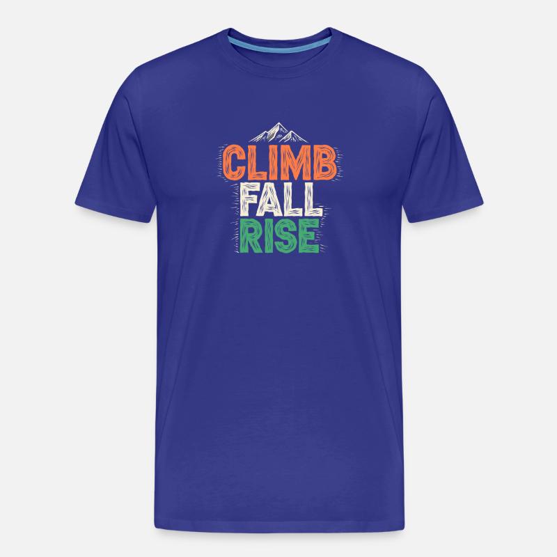 Klettern, Fall Klettern, Klettern – Berg - Männer Premium Bio T-Shirt - Königsblau