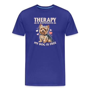 Yorkshire Terrier Yorkshire Race de chien Yorkshire - T-shirt bio Premium Homme - bleu roi - Devant - Damien (186cm)