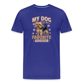 Yorkshire Terrier Yorkshire Race de chien Yorkshire - T-shirt bio Premium Homme - bleu roi - Devant - Damien (186cm)